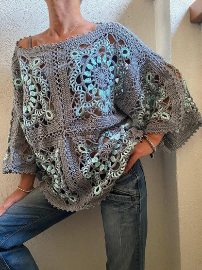 TinyKnocts® crochic Pattern Cardigan TinyKnocts - CLAS TOP Granny Square 🧶